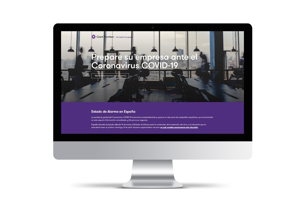 Nueva web de Grant Thornton para que las empresas afronten el impacto del Coronavirus