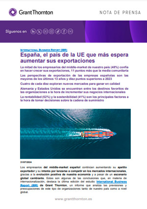 España, el país de la UE que más espera aumentar sus exportaciones