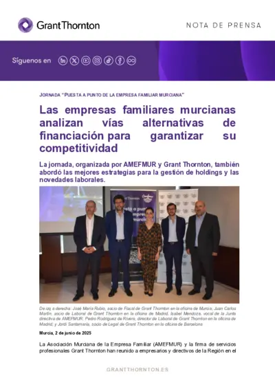 Las empresas familiares murcianas analizan vías alternativas