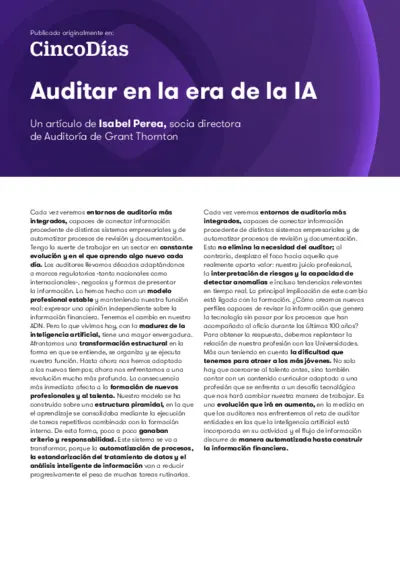 Auditar en la era de la IA