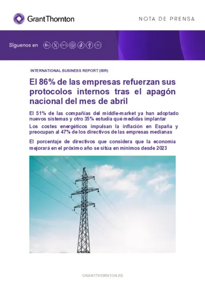 El 86% refuerzan sus protocolos tras el apagón nacional