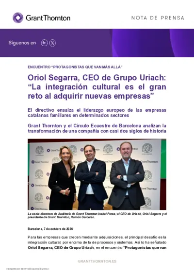 La integración cultural es el gran reto al adquirir empresas