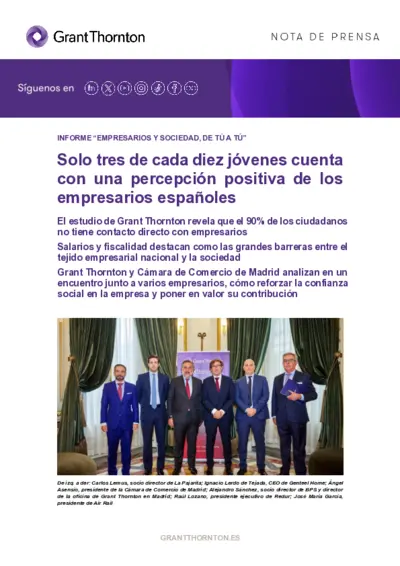 El 30% de los jóvenes, ve positivamente a los empresarios