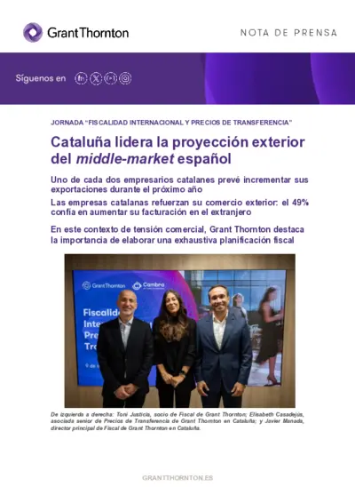 Cataluña lidera la proyección exterior