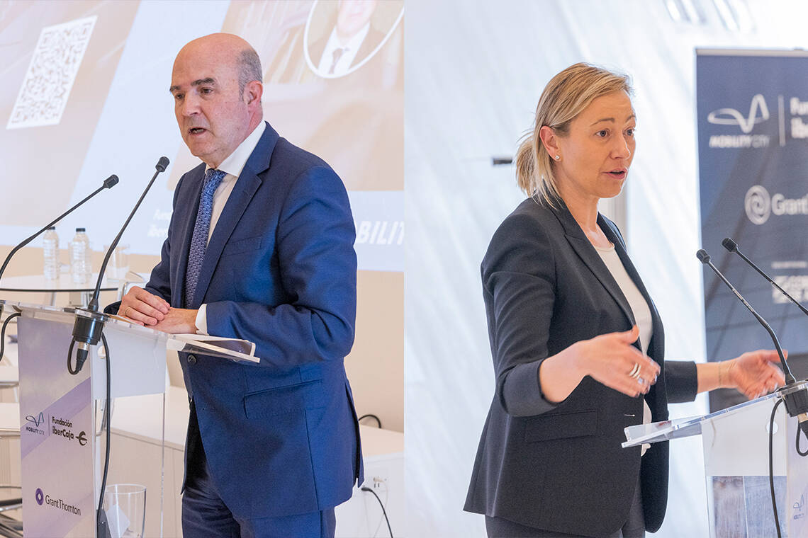 José María López - Comisionado del PERTE VEC de MINCOTUR y Marta Gastón - Consejera de Economía, Planificación y Empleo, Gobierno de Aragón