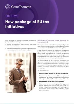 New packages of EU tax initiatives