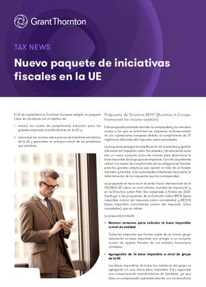 Nuevo paquete de iniciativas fiscales en la UE