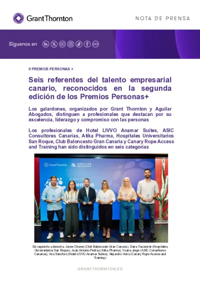 Seis referentes del talento empresarial canario