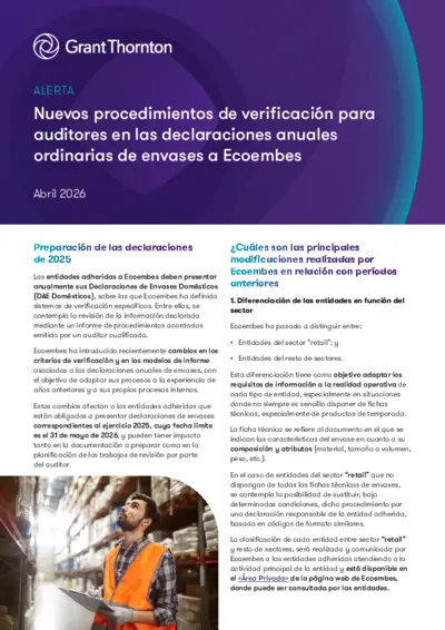 Nuevos procedimientos de verificación