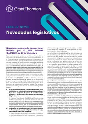 Novedades legislativas