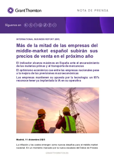 Suba de precios en más de la mitad de las empresas españolas