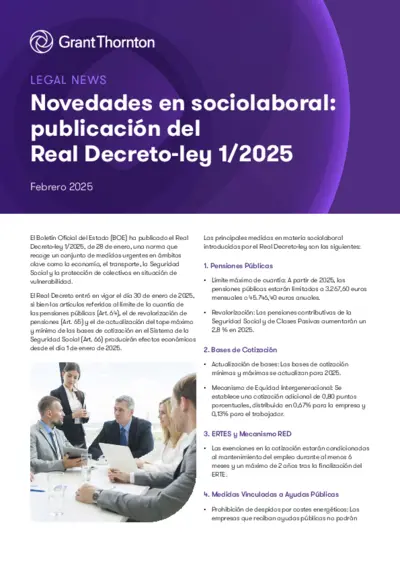 Cambios en las medidas sociolaborales
