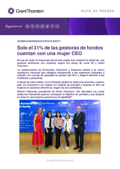 Solo el 31% de las gestoras de fondos cuentan con una mujer CEO
