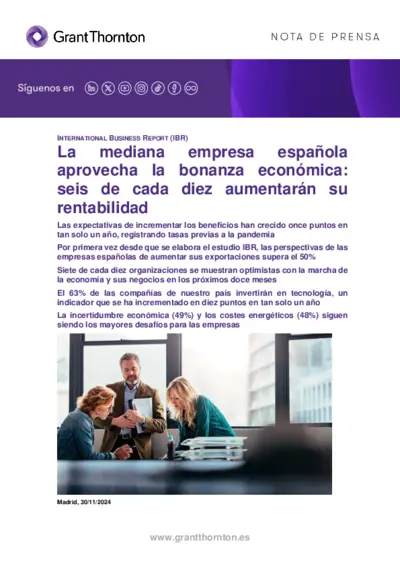 La mediana empresa española aprovecha la bonanza económica
