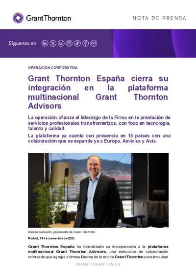 Grant Thornton España cierra su integración