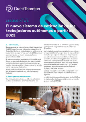El nuevo sistema de cotizacion de los trabajadores autonomos a partir de 2023