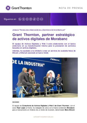 Grant Thornton, partner estratégico de activos digitales de Morabanc