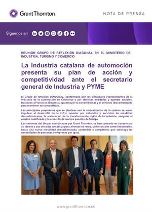 La industria catalana de automoción presenta su plan de acción y competitividad ante el secretario general de Industria y PYME