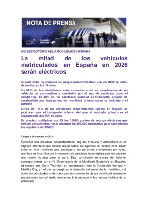 La mitad de los vehículos matriculados en España en 2026 serán eléctricos