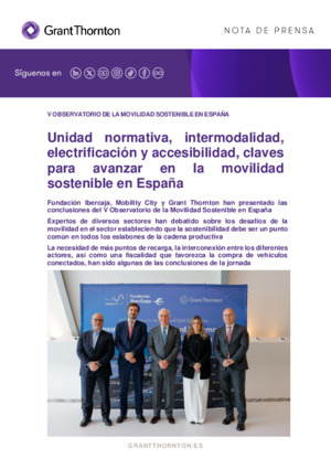 Unidad normativa, intermodalidad, electrificación y accesibilidad, claves para avanzar en la movilidad sostenible en España