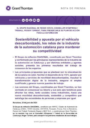 Sostenibilidad y apuesta por el vehículo descarbonizado, los retos de la industria de la automoción catalana para mantener su competitividad