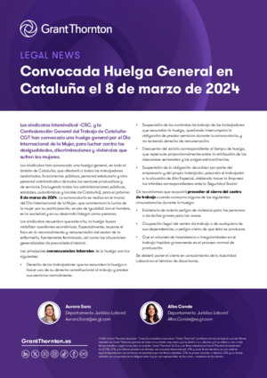 Convocada Huelga General en Cataluña el 8 de marzo de 2024