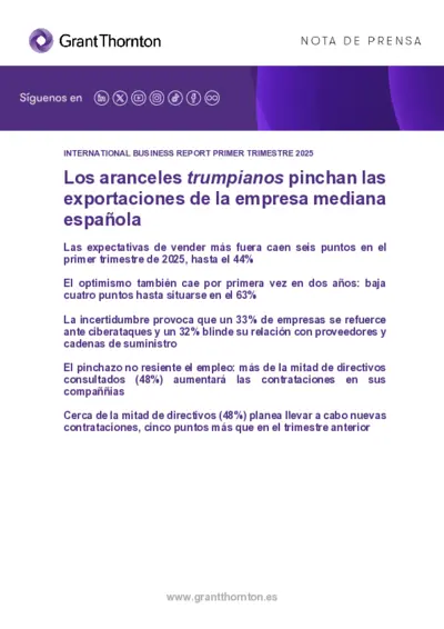 Los aranceles trumpianos pinchan las exportaciones