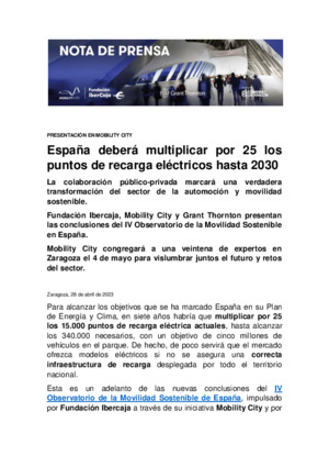 España deberá multiplicar por 25 los puntos de recarga eléctricos hasta 2030