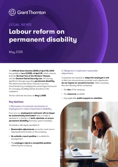 Labour reform on permanent disability